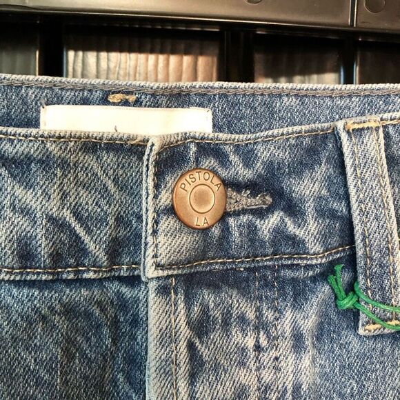 Pistola Shorts Womens 29 Denim High Rise Relaxed Fit Cut Off Bowery Frayed Hem - Picture 10 of 10